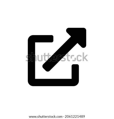 external link alt Icon. Flat style design isolated on white background. Vector illustration