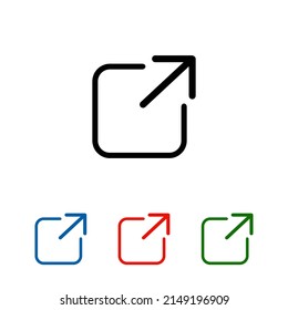 External link or hyperlink symbol vector icon in line style design for website design, app, UI, isolated on white background. Editable stroke. EPS 10 vector illustration.