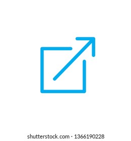 External Link Icon - box and arrow - UI or UX icon