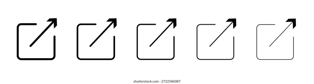 Diseño de icono de Enlace externo, logotipo, App, interfaz de usuario. Ilustración vectorial, EPS