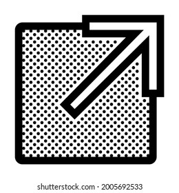 External Link. Icon Filled with Dots.