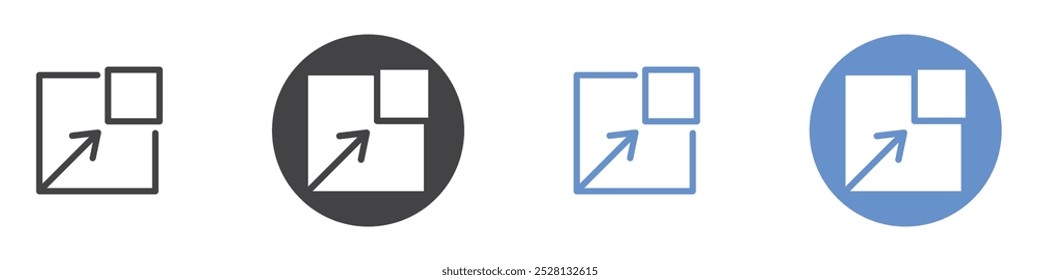 External link icon Flat art in black and white isolated