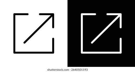 External link icon Graphic vector set for ui design