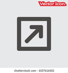 External Link icon isolated sign symbol and flat style for app, web and digital design. Vector illustration.