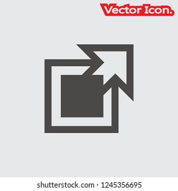 External Link icon isolated sign symbol and flat style for app, web and digital design. Vector illustration.
