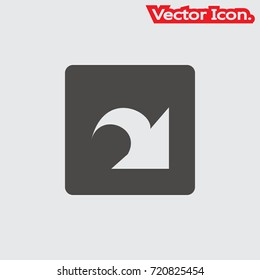 External Link icon isolated sign symbol and flat style for app, web and digital design. Vector illustration.