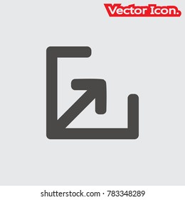 External Link icon isolated sign symbol and flat style for app, web and digital design. Vector illustration.