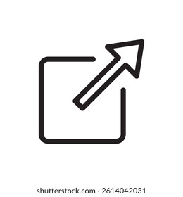 External link icon line art vector