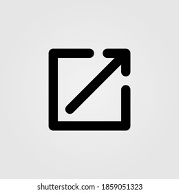 External link icon in line style. Trendy link button symbol for website design.
