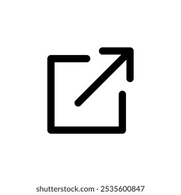 Ícone de link externo design de logotipo. sinal de link e símbolo. símbolo de hiperlink