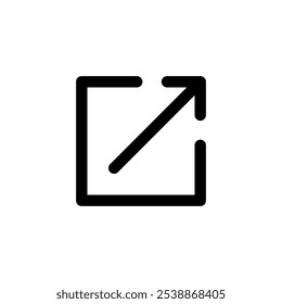 External link icon logo design. link sign and symbol. hyperlink symbol