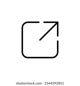 Diseño de logotipo de icono de Enlace externo. signo y símbolo de Enlace. símbolo de hipervínculo