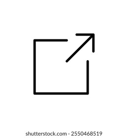 External link icon logo design. link sign and symbol. hyperlink symbol