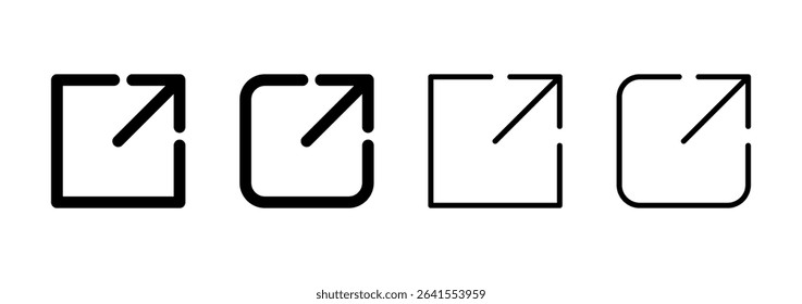 External link icon logo design. link sign and symbol. hyperlink symbol