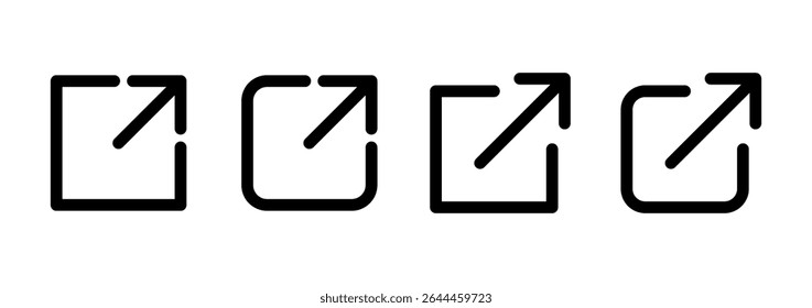 External link icon logo design. link sign and symbol. hyperlink symbol