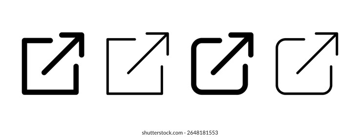 External link icon logo design. link sign and symbol. hyperlink symbol