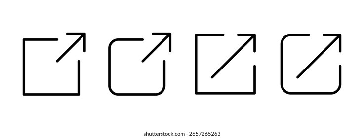 Ícone de link externo design de logotipo. sinal de link e símbolo. símbolo de hiperlink