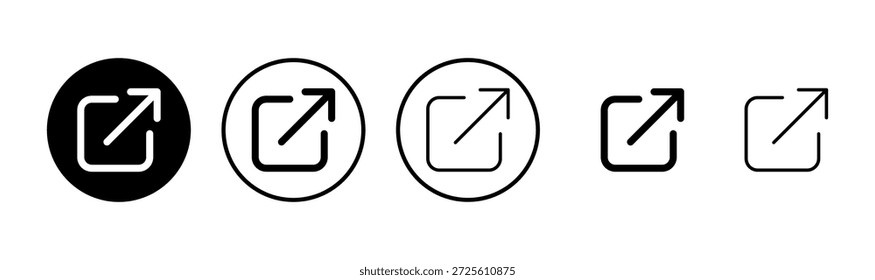 Diseño de logotipo de icono de Enlace externo. signo y símbolo de Enlace. símbolo de hipervínculo