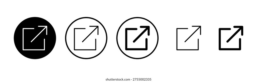 External link icon logo design. link sign and symbol. hyperlink symbol