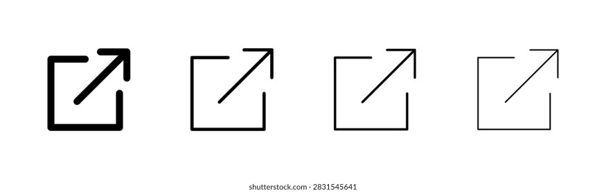External link icon logo design. link sign and symbol. hyperlink symbol