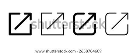 External link icon logo design. link sign and symbol. hyperlink symbol