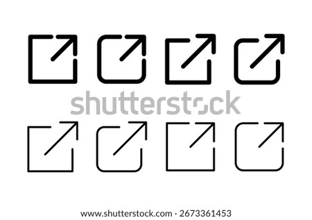 External link icon logo design. link sign and symbol. hyperlink symbol
