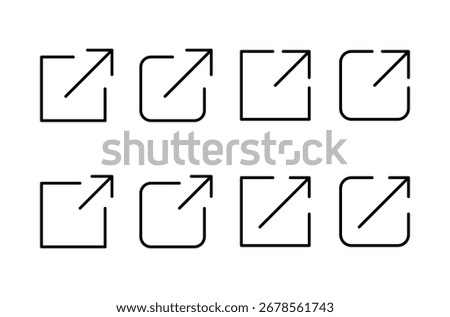 External link icon logo design. link sign and symbol. hyperlink symbol