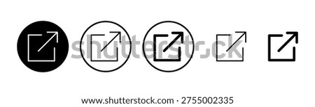 External link icon logo design. link sign and symbol. hyperlink symbol