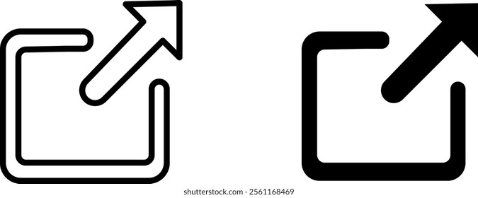 "External Link Icon for Navigation, Hyperlinks, and Web Applications"