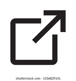 External link icon, open page icon