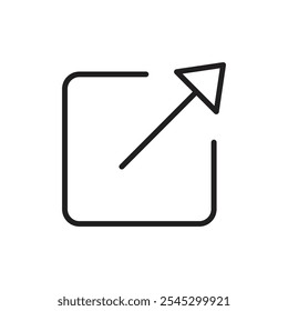 Signo de conjunto de esquema de icono de Enlace externo