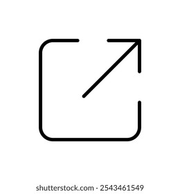 External link icon Outline vector for web ui