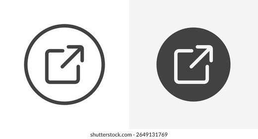 Externes Link-Symbol Umrissvektorzeichen