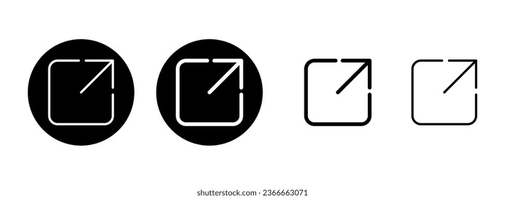 Ilustración de conjunto de iconos de vínculo externo. símbolo y signo de vínculo. símbolo de hipervínculo