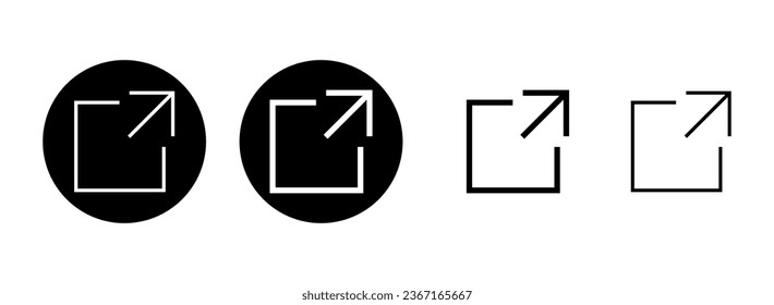 Ilustración de conjunto de iconos de vínculo externo. símbolo y signo de vínculo. símbolo de hipervínculo