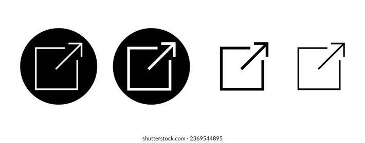 Ilustración de conjunto de iconos de vínculo externo. símbolo y signo de vínculo. símbolo de hipervínculo