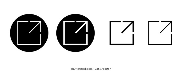 Ilustración de conjunto de iconos de vínculo externo. símbolo y signo de vínculo. símbolo de hipervínculo