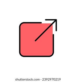 External link icon set illustration. link sign and symbol. hyperlink symbol