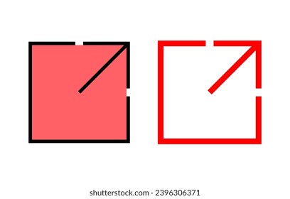 External link icon set illustration. link sign and symbol. hyperlink symbol