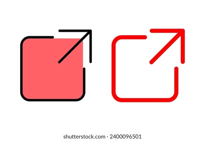 Ilustración de conjunto de iconos de vínculo externo. símbolo y signo de vínculo. símbolo de hipervínculo