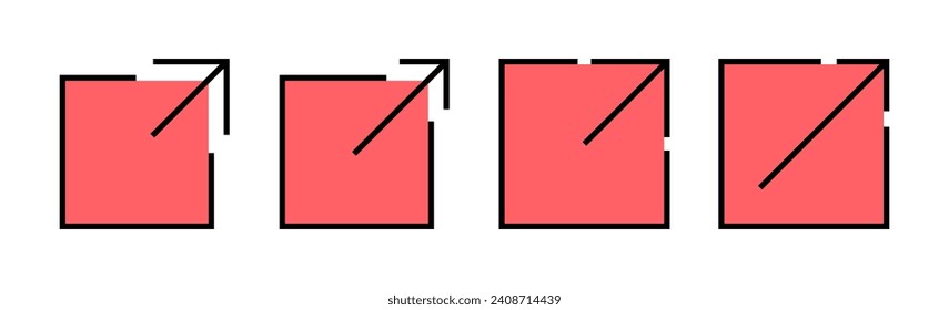 External link icon set illustration. link sign and symbol. hyperlink symbol