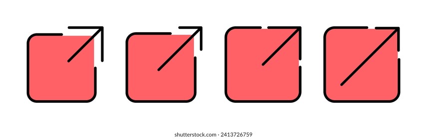 Ilustración de conjunto de iconos de vínculo externo. símbolo y signo de vínculo. símbolo de hipervínculo