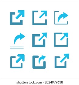 External link icon set. External link pack symbol vector elements for infographic web