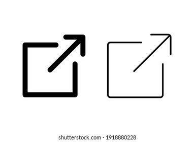 External link icon set. link icon vector. hyperlink symbol