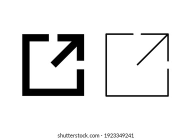 External link icon set. link icon vector. hyperlink symbol