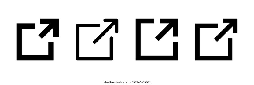 External link icon set. link icon vector. hyperlink symbol