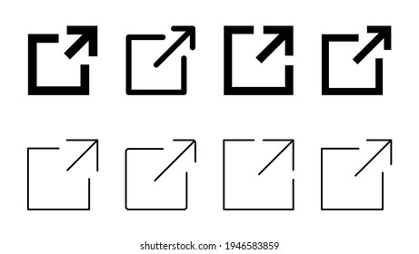 External Link Icon Set. Link Icon Vector. Hyperlink Symbol