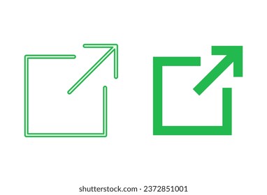 External link icon set. link icon vector. hyperlink symbol
