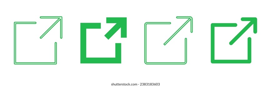 External link icon set. link icon vector. hyperlink symbol