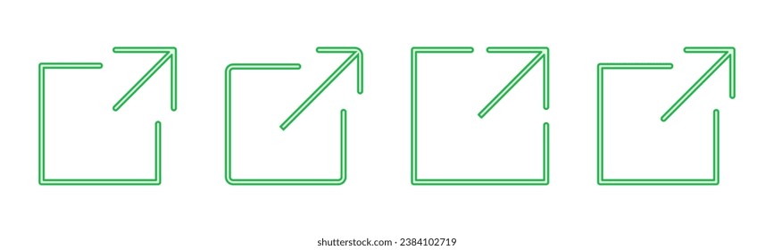 External link icon set. link icon vector. hyperlink symbol